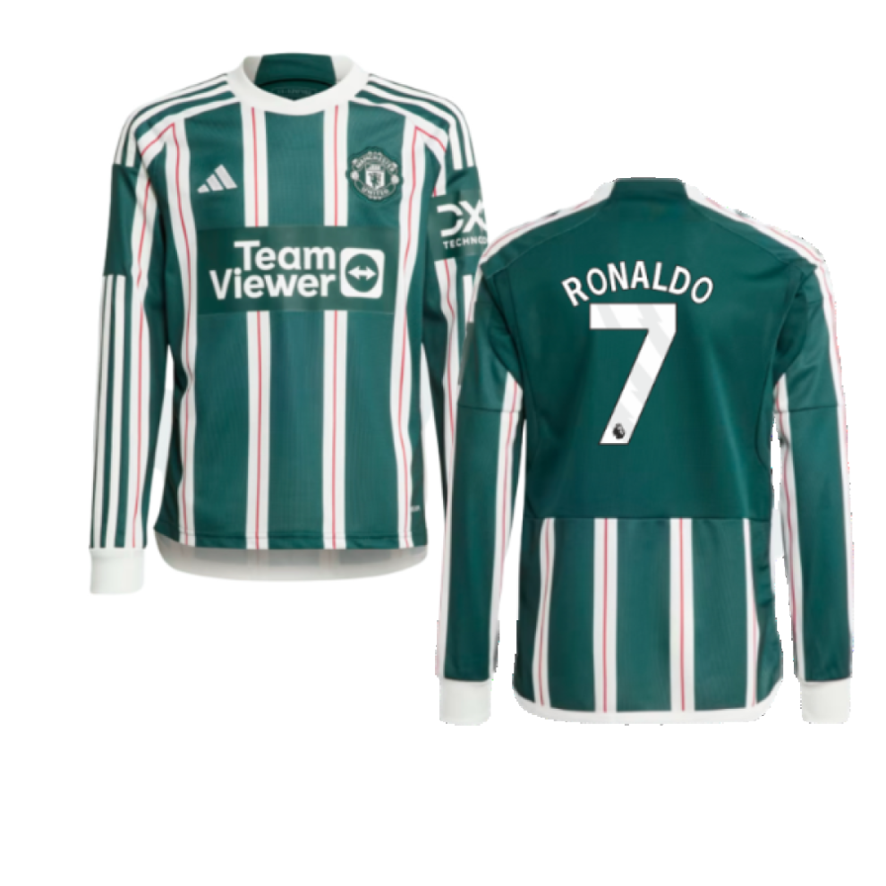 (XLB) 2023-2024 Man Utd Away Long Sleeve Shirt (Kids) (Ronaldo 7)