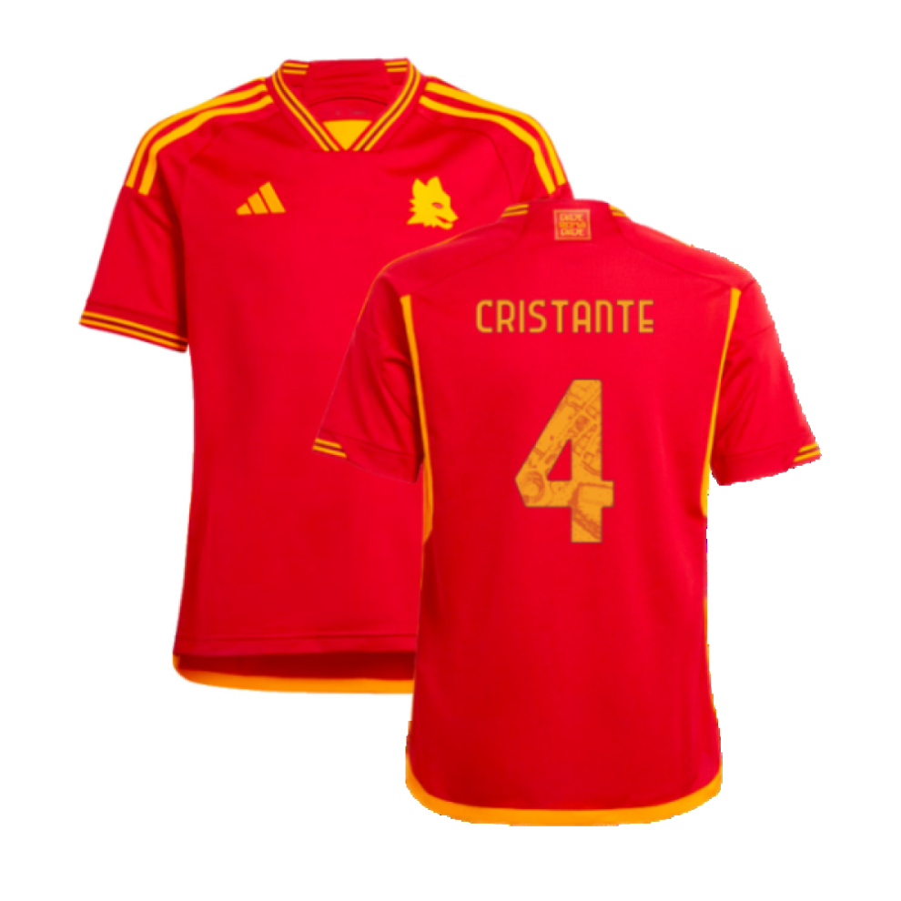 Adidas (Mb) 2023-2024 Roma Home Shirt (Kids) (Cristante 4)