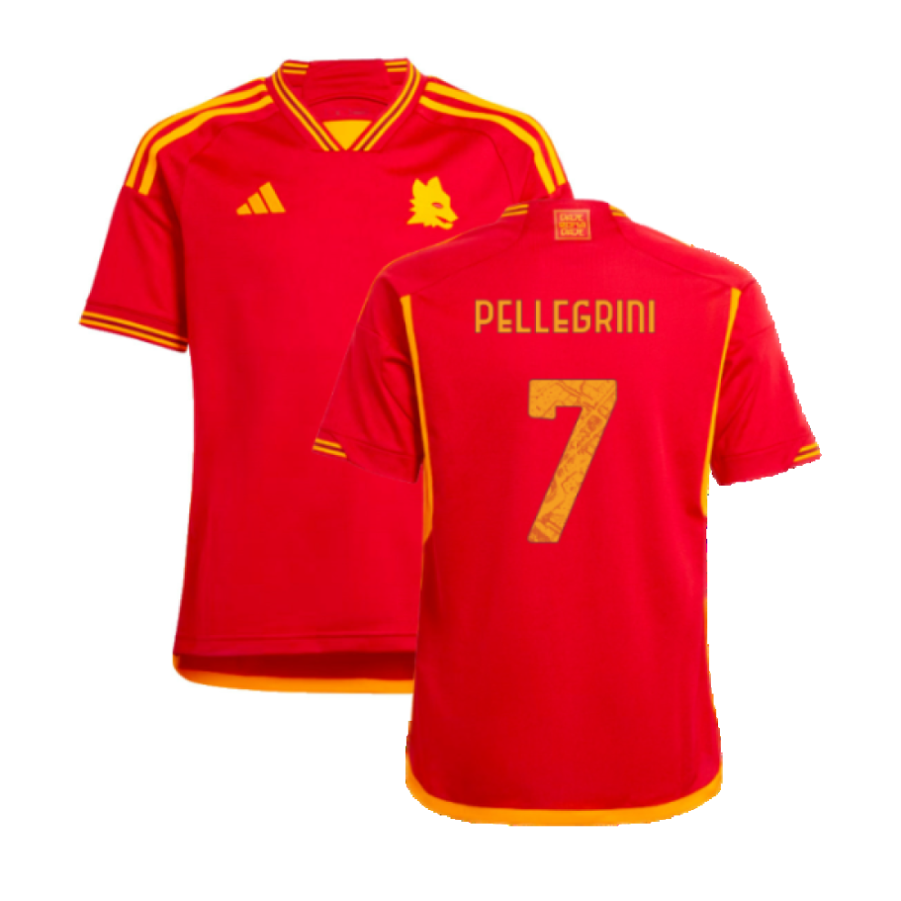 (XLB) 2023-2024 Roma Home Shirt (Kids) (PELLEGRINI 7)