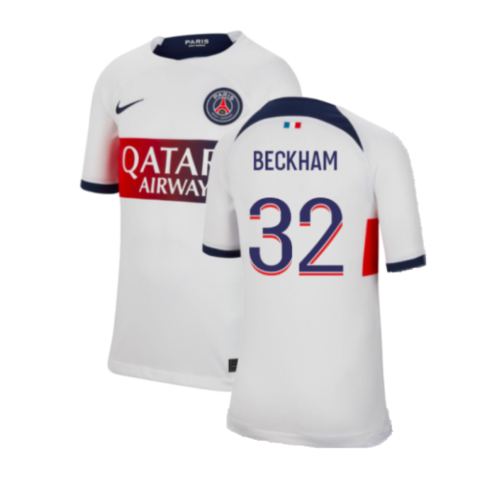 Nike (Sb) 2023-2024 Psg Away Shirt (Kids) (Beckham 32)