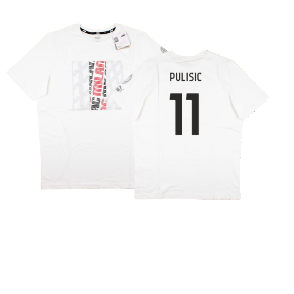 (M) 2023-2024 AC Milan FtblCore Graphic Tee (Grey) (Pulisic 11)