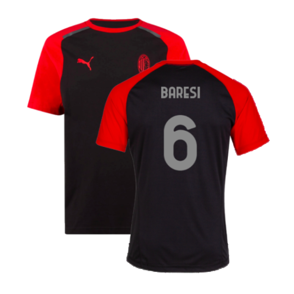 (L) 2023-2024 AC Milan Casuals Tee (Black) (Baresi 6)