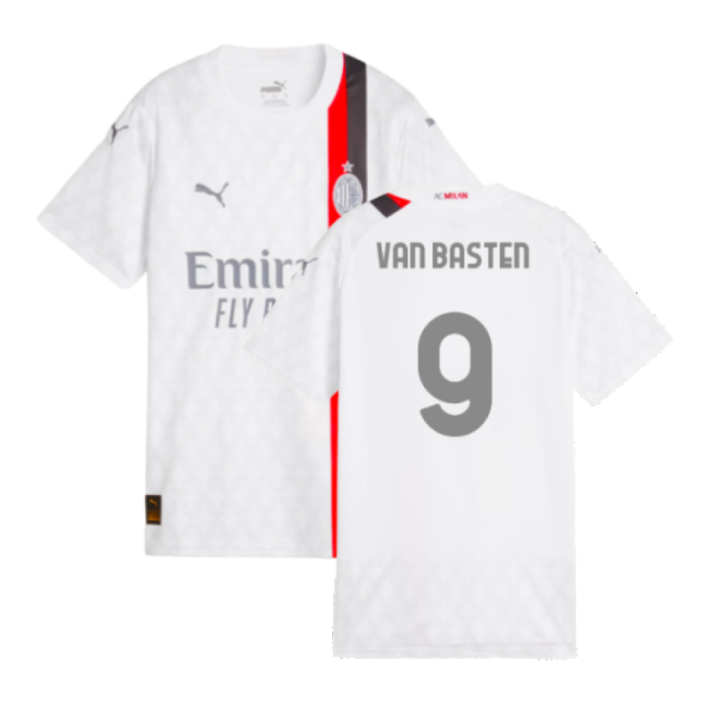 Puma (Xs) 2023-2024 Ac Milan Away Shirt (Ladies) (Van Basten 9)