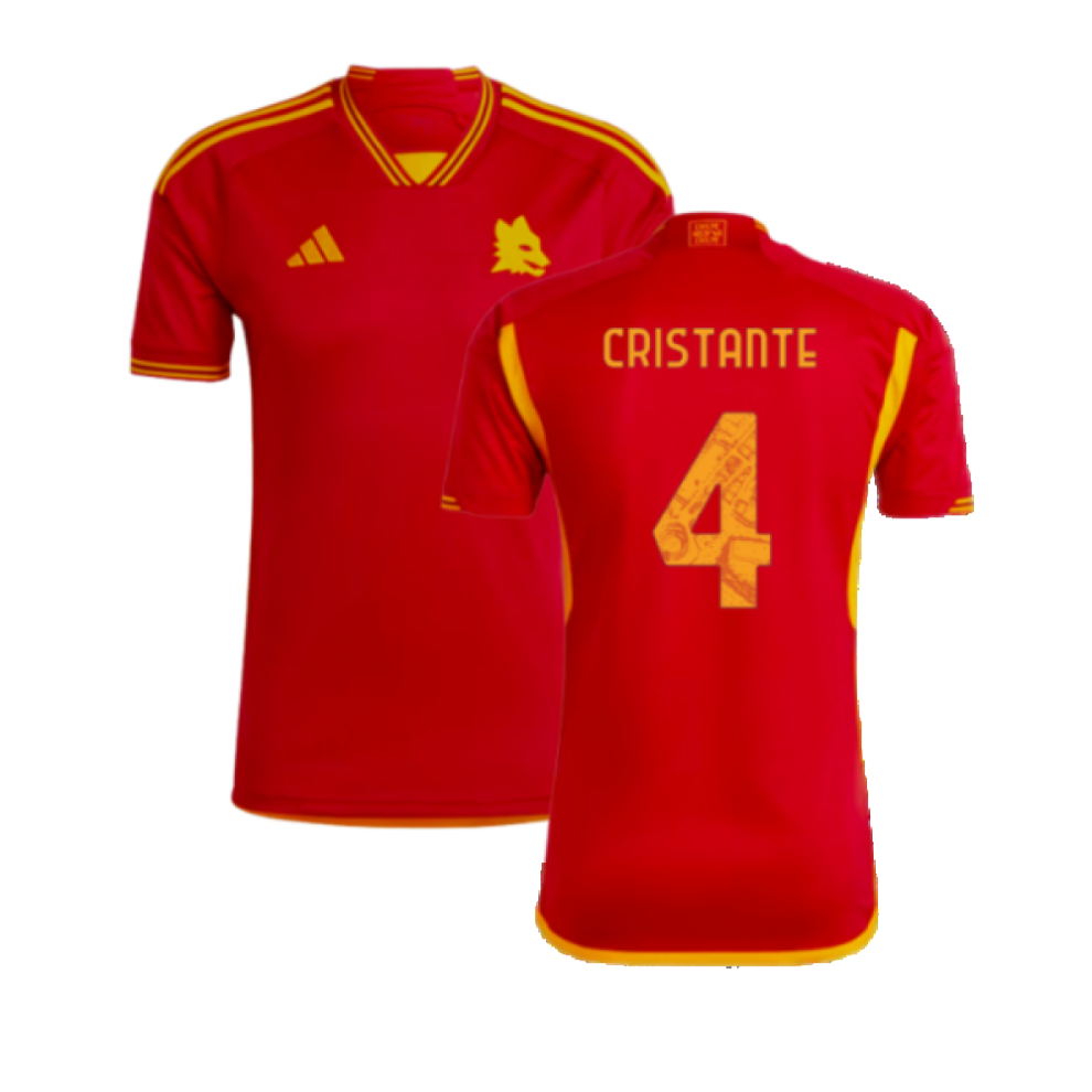 Adidas (Xxl) 2023-2024 As Roma Home Shirt (Cristante 4)