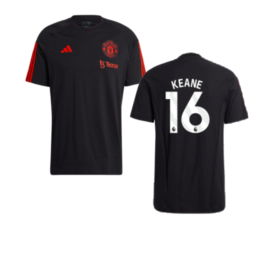 Adidas (S) 2023-2024 Man Utd Training Tee (Black) (Keane 16) Black