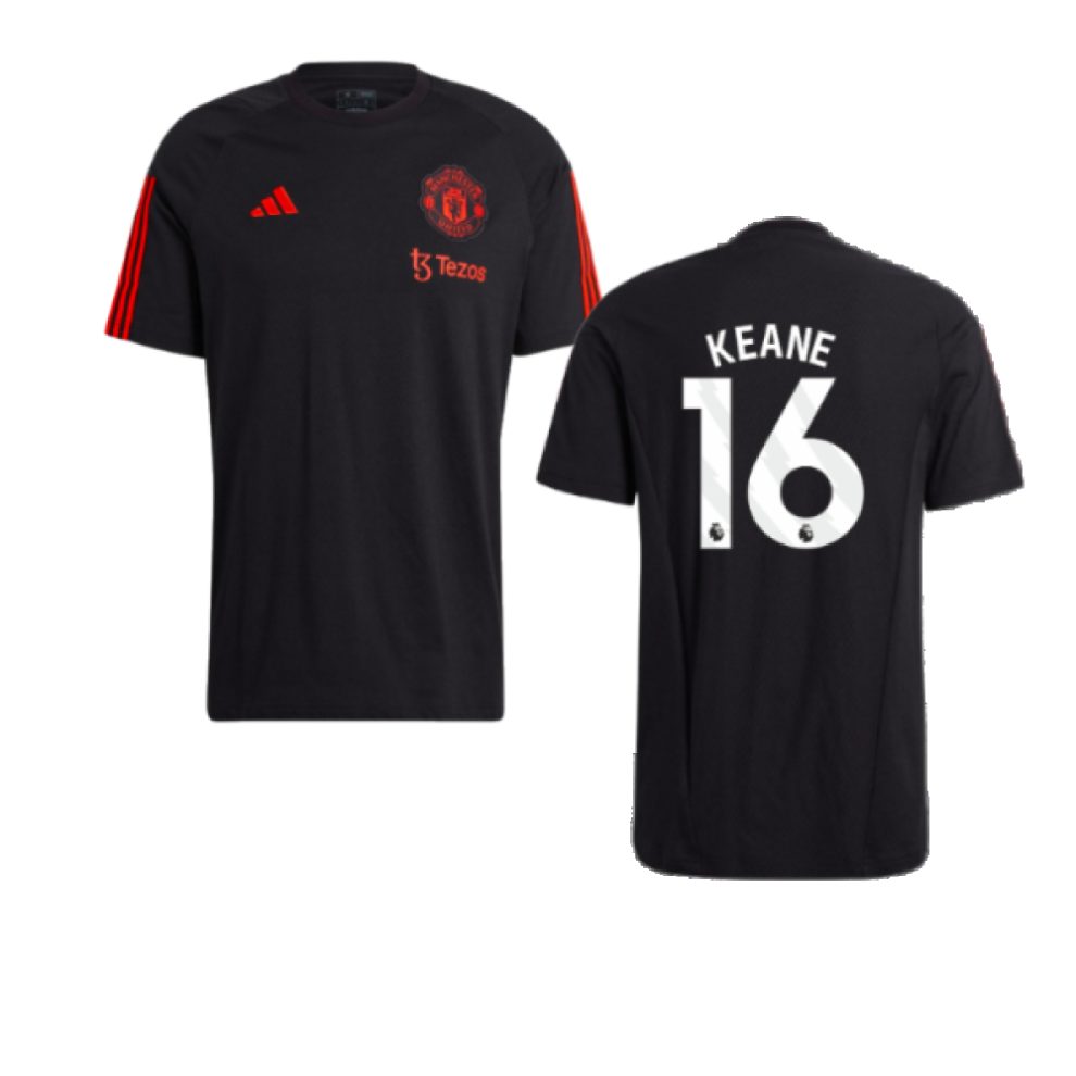 (S) 2023-2024 Man Utd Training Tee (Black) (Keane 16)