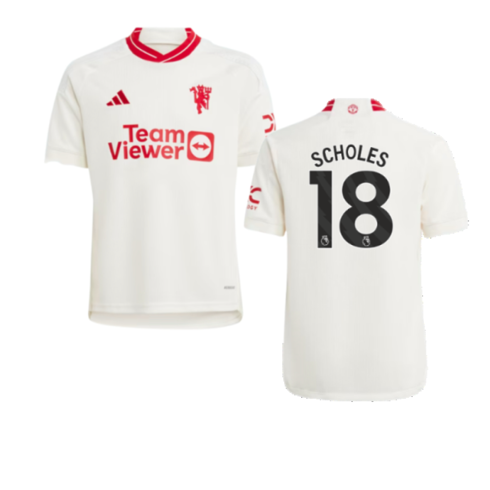 Adidas (Sb) 2023-2024 Man Utd Third Shirt (Kids) (Scholes 18)