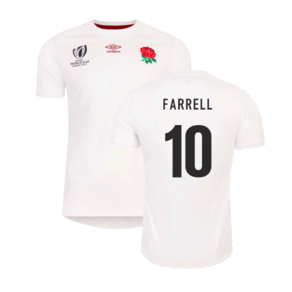 (MB) England RWC 2023 Home Rugby Jersey (Kids) (Farrell 10)