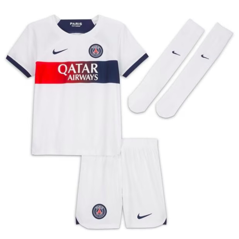 (XLB) 2023-2024 PSG Away Little Boys Mini Kit