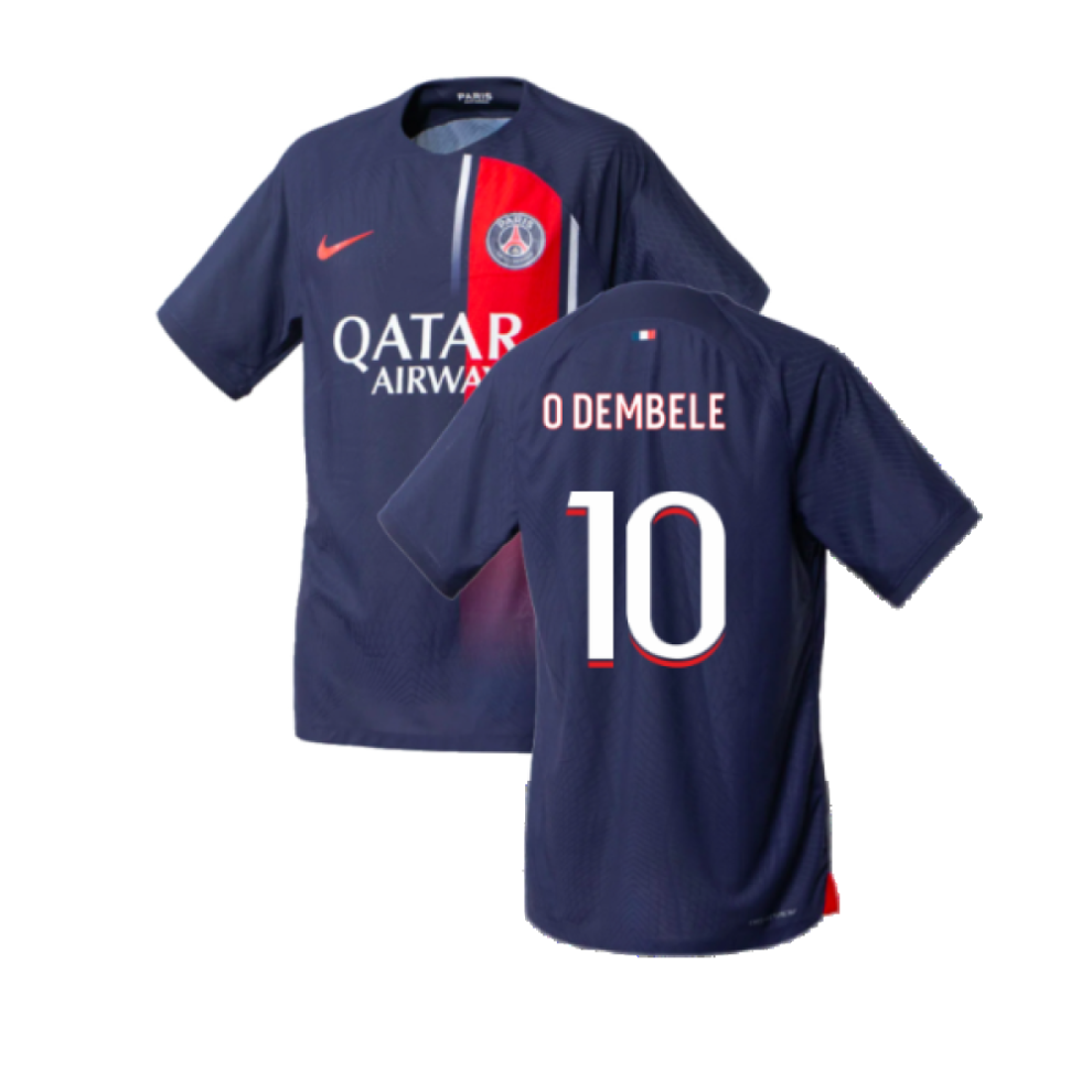 (XS) 2023-2024 PSG Home Match Authentic Shirt (O Dembele 10)