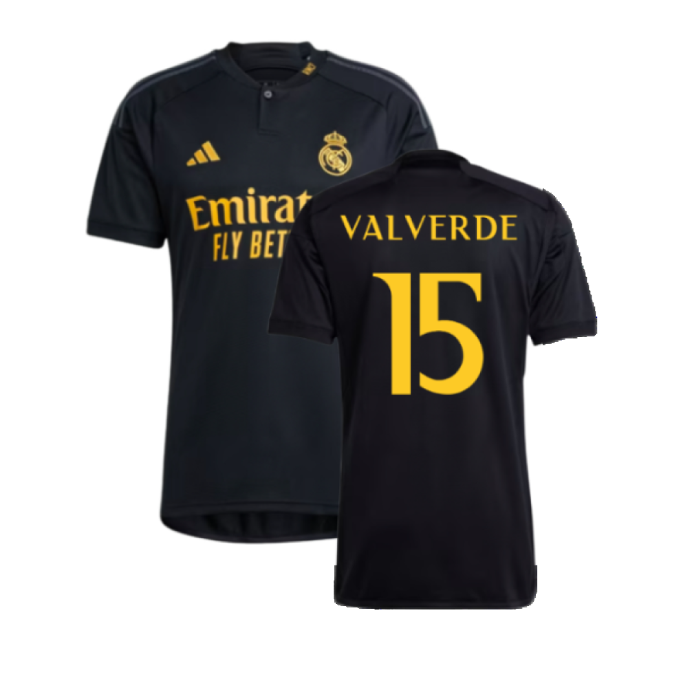 (3XL) 2023-2024 Real Madrid Third Shirt (Valverde 15)