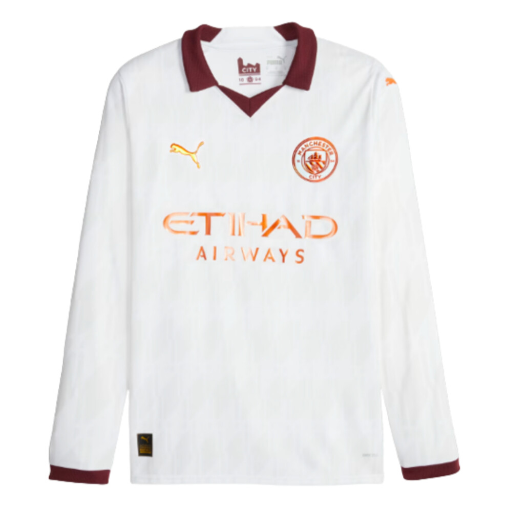 (M) 2023-2024 Man City Long Sleeve Away Shirt