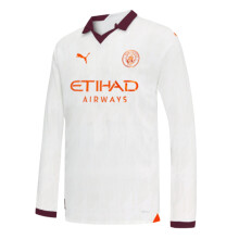 (XLB) 2023-2024 Man City Long Sleeve Away Shirt (Kids)