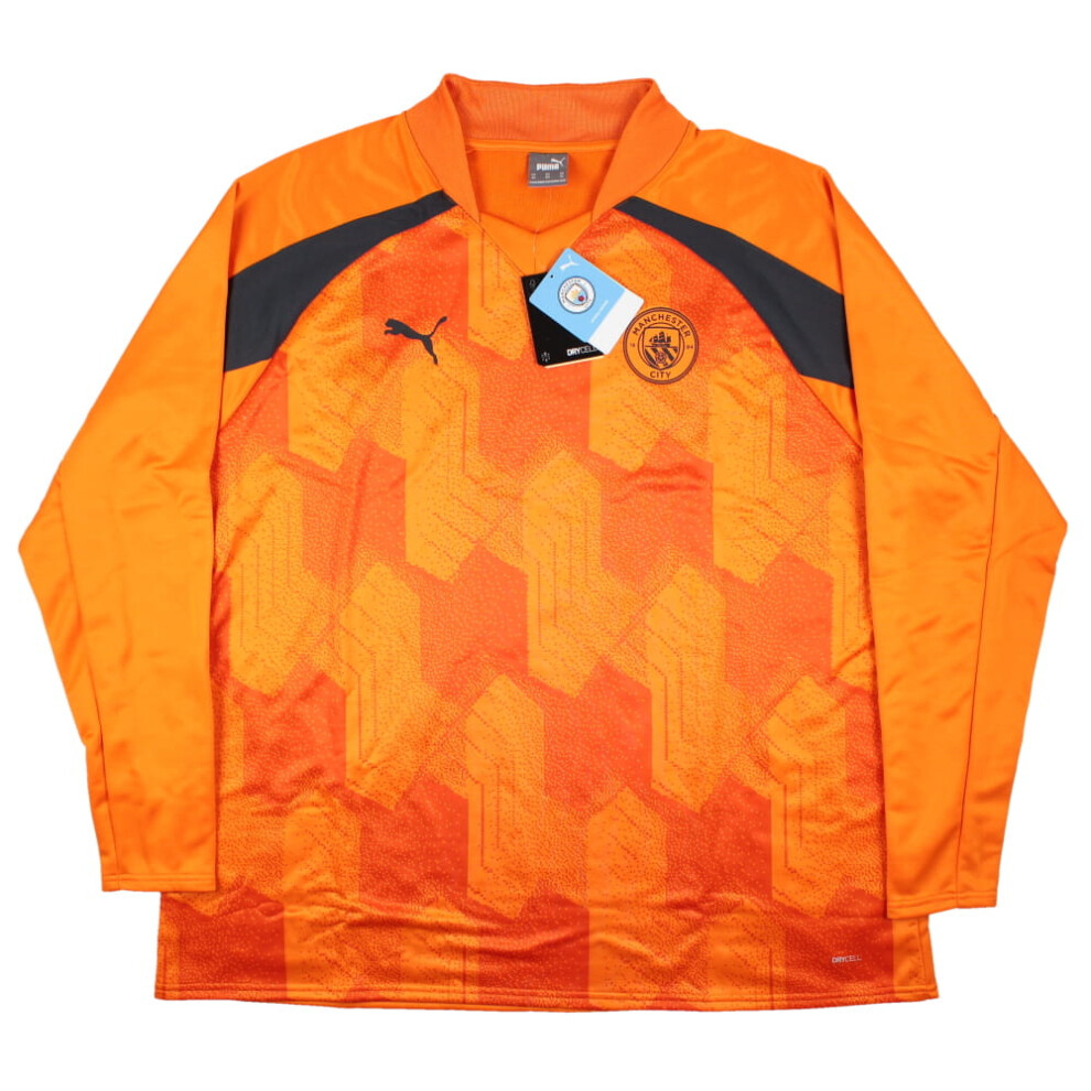 Puma (3Xl) 2023-2024 Man City Pre-Match Ls Sweat Top (Orange) Orange