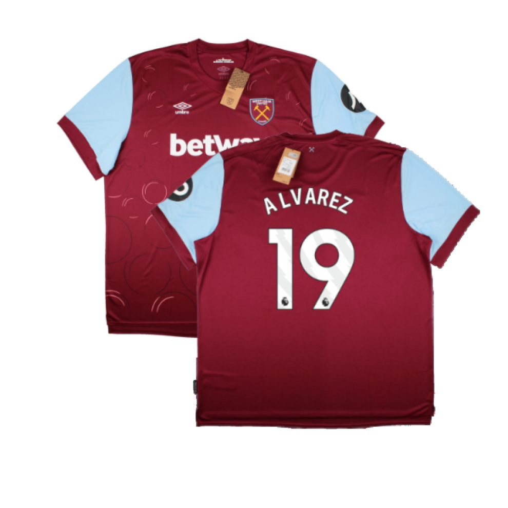 Umbro (Xl) 2023-2024 West Ham United Home Shirt (Alvarez 19)