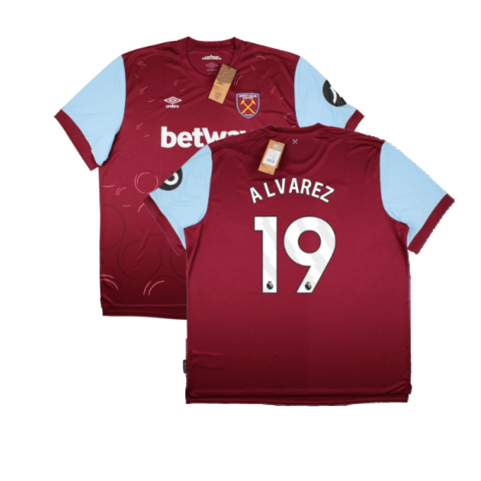 (3XL) 2023-2024 West Ham United Home Shirt (ALVAREZ 19)