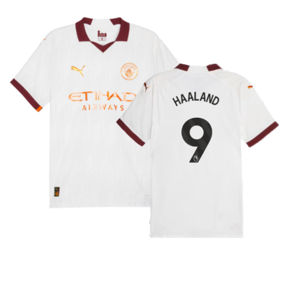 Puma (M) 2023-2024 Man City Authentic Away Shirt (Haaland 9)