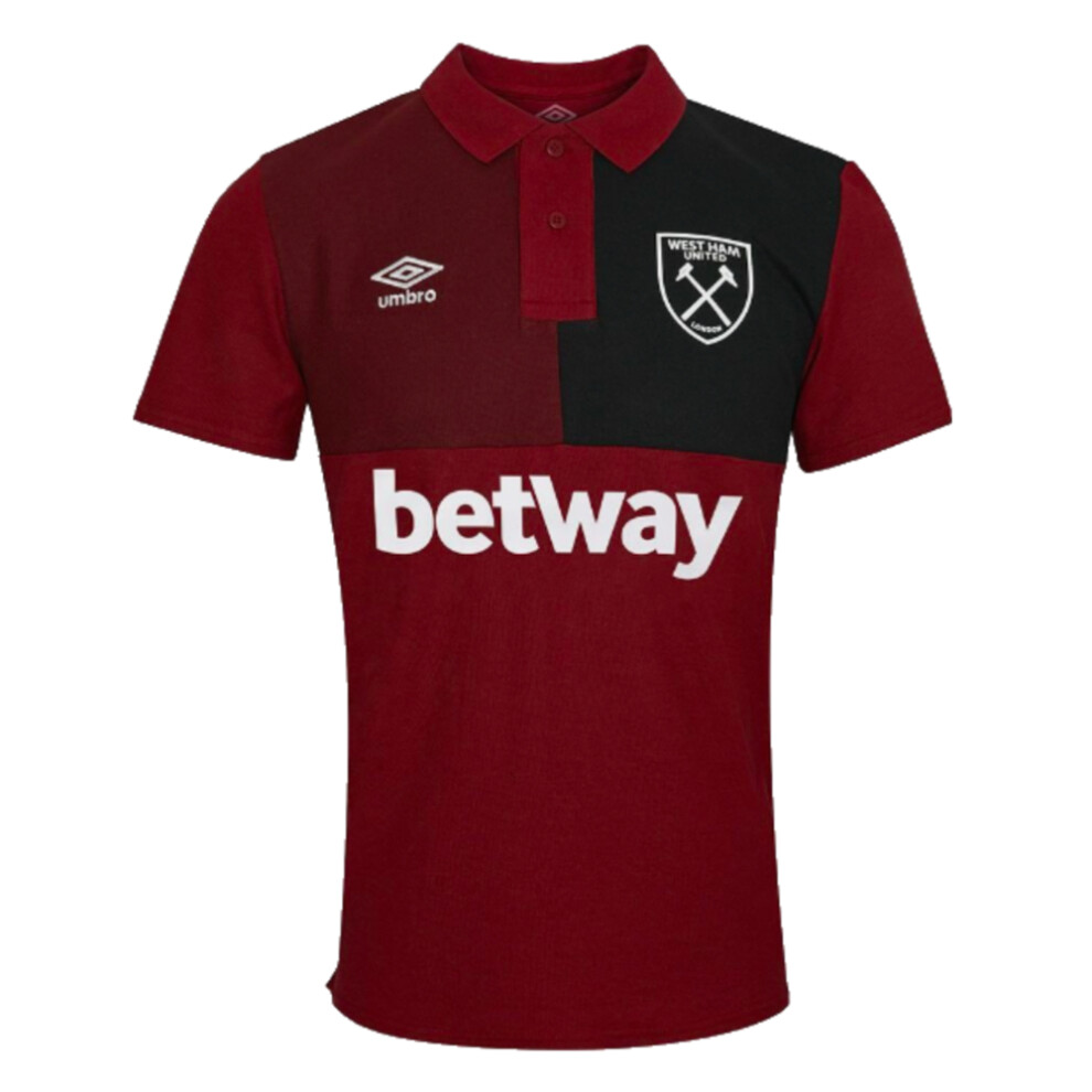 (3XL) 2023-2024 West Ham CVC Polo Shirt (Claret)