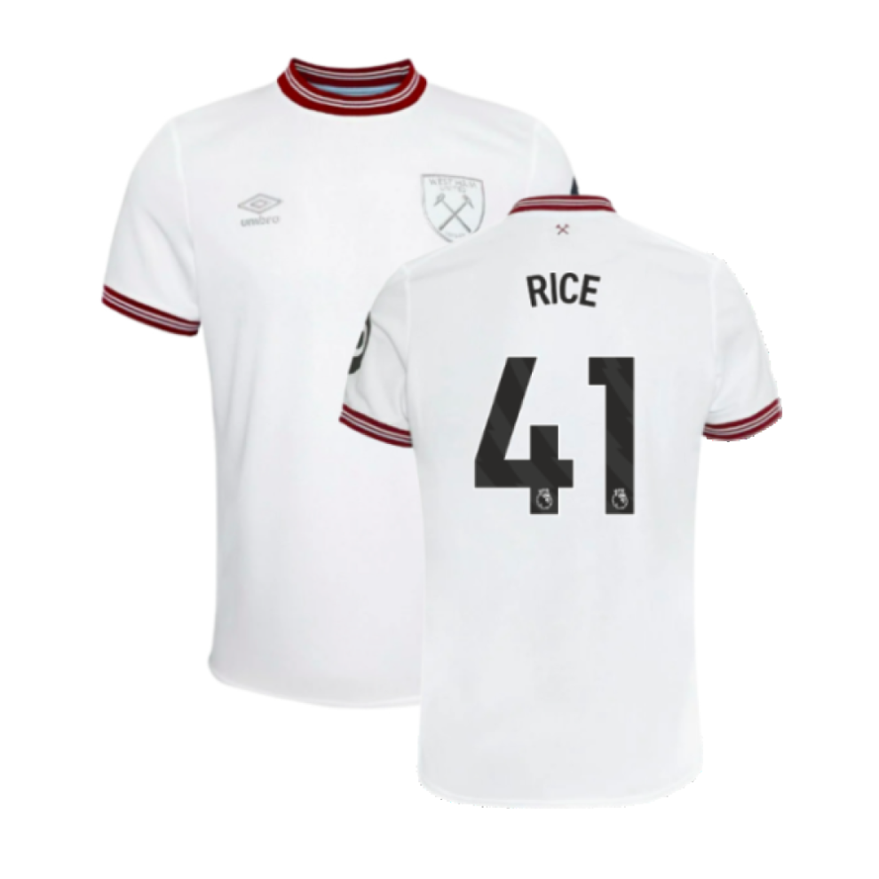 (XLB) 2023-2024 West Ham United Away Shirt (Kids) (RICE 41)