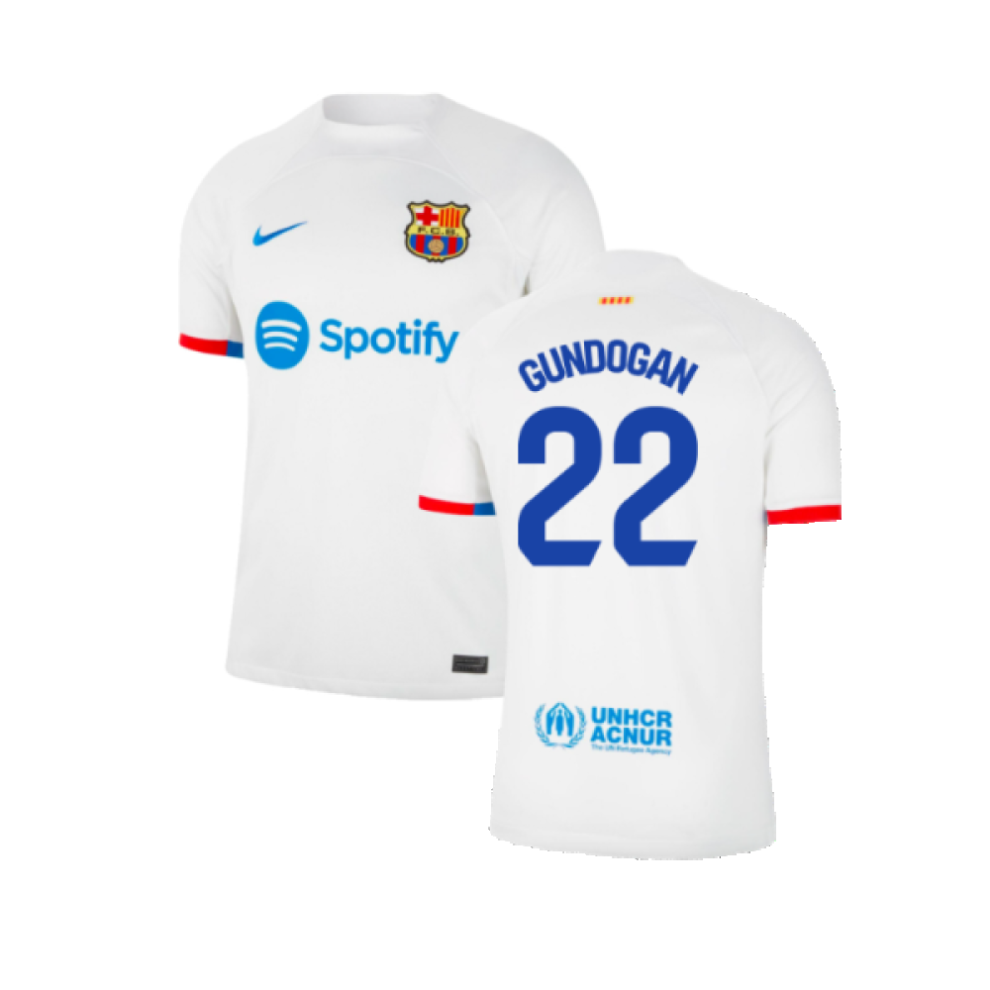 (M) 2023-2024 Barcelona Away Shirt (Gundogan 22)