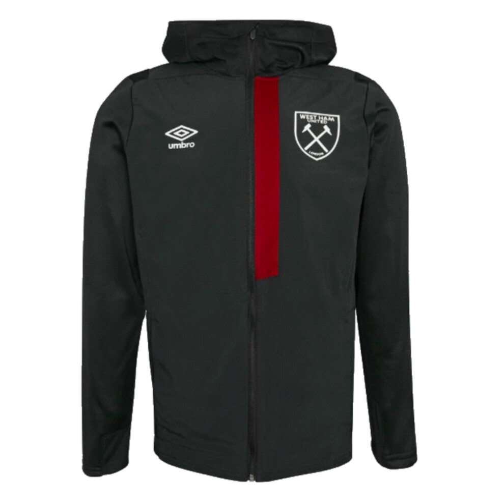 (XXL) 2023-2024 West Ham Hooded Jacket (Black)