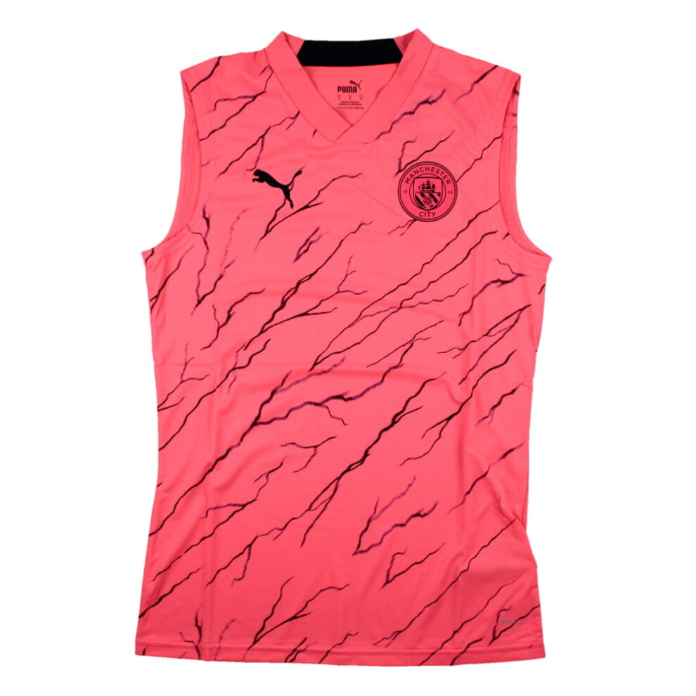 (L) 2023-2024 Man City Sleeveless Training Jersey (Sunset Glow)