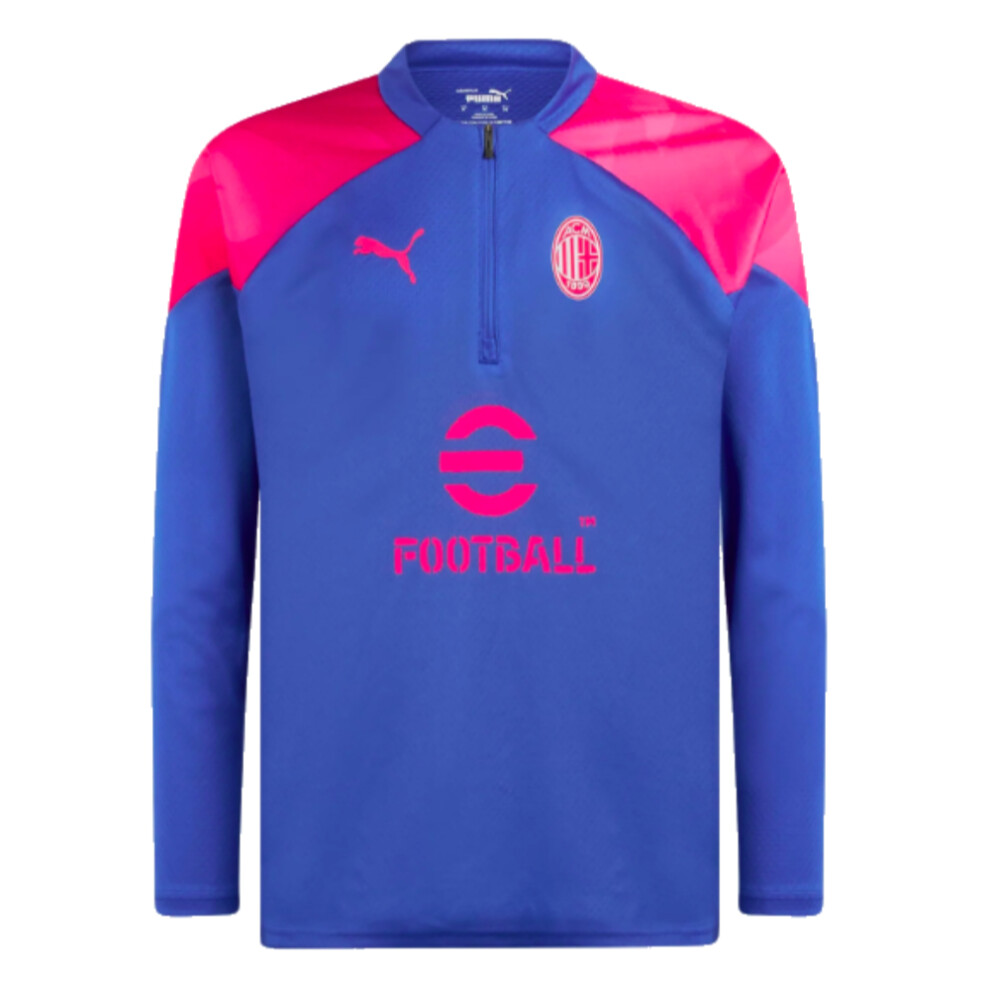 (M) 2023-2024 AC Milan Training Half Zip Top (Sapphire)