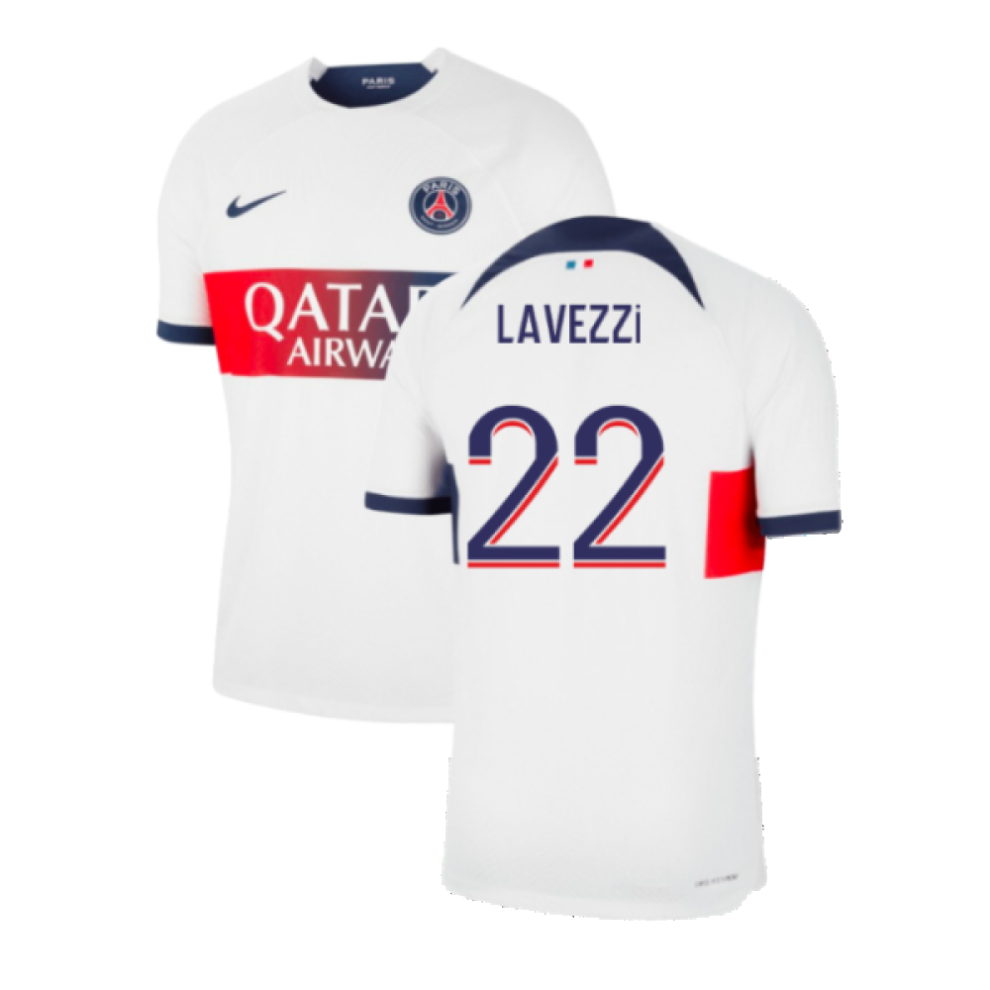 Nike (L) 2023-2024 Psg Away Shirt (Lavezzi 22)