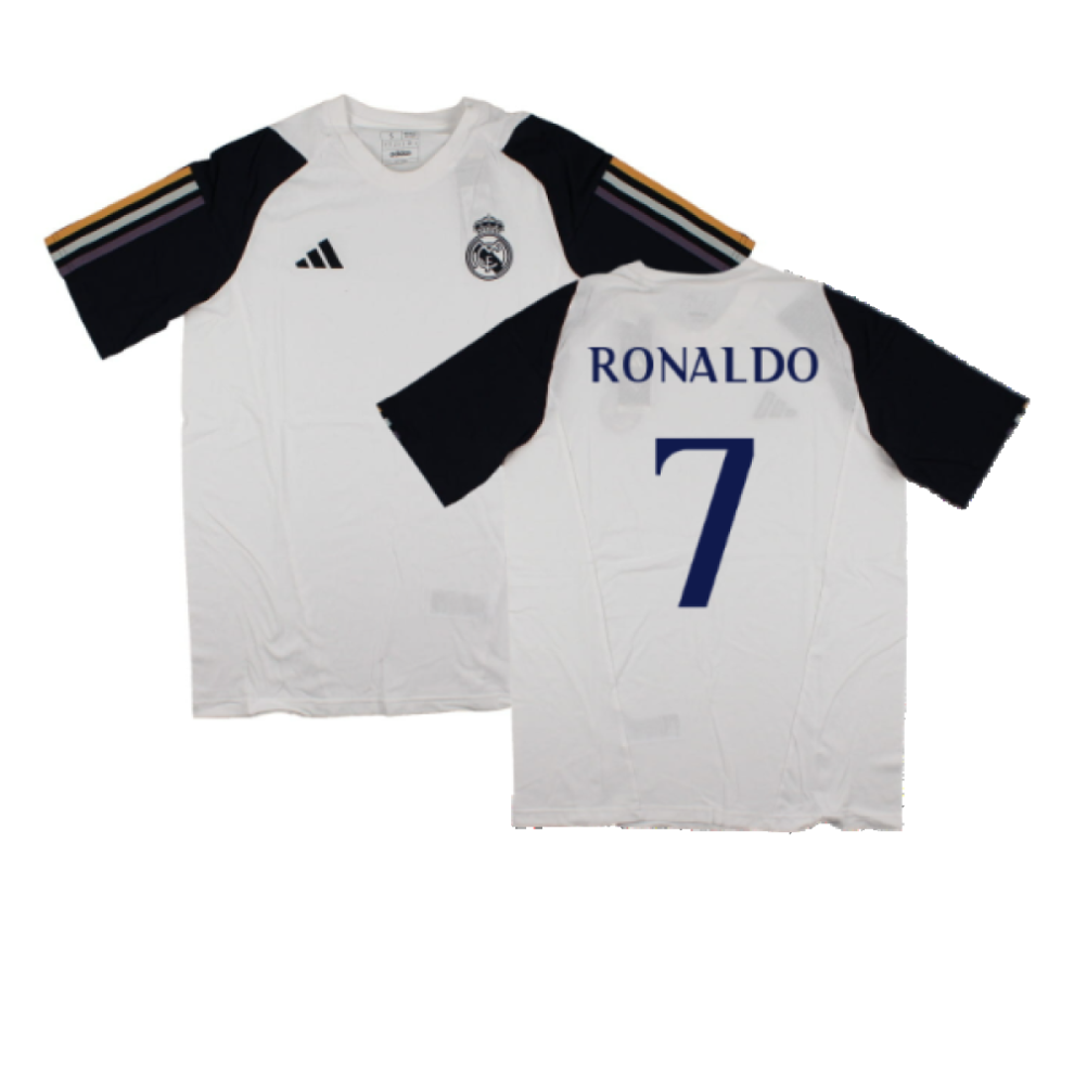 (XXL) 2023-2024 Real Madrid Core Tee (White) (Ronaldo 7)