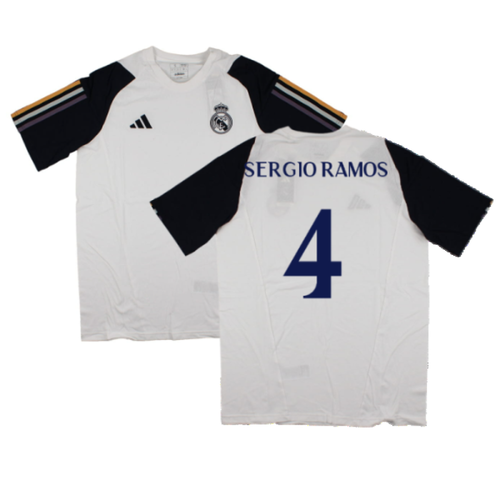 (XXL) 2023-2024 Real Madrid Core Tee (White) (Sergio Ramos 4)