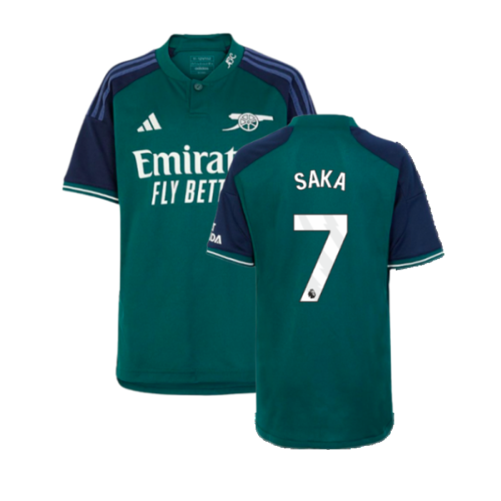 Adidas (Sb) 2023-2024 Arsenal Third Shirt (Kids) (Saka 7)
