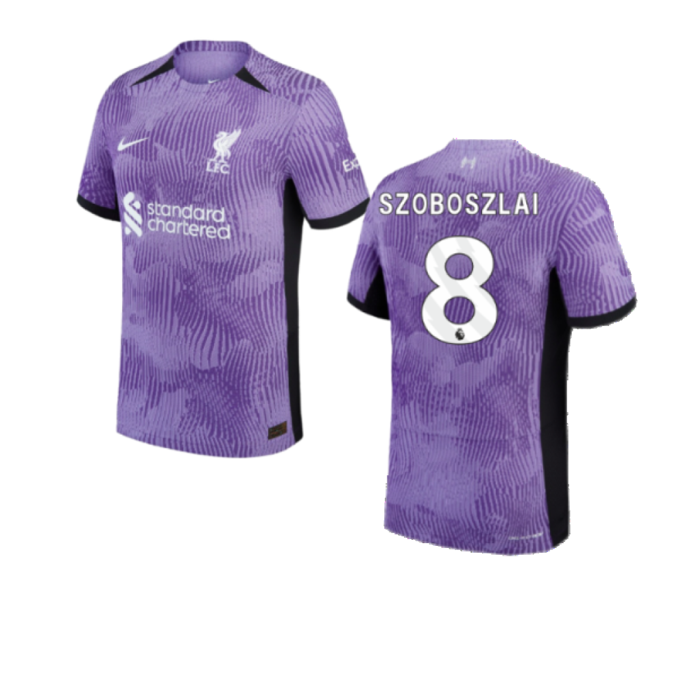 (S) 2023-2024 Liverpool Third Authentic Match Shirt (Szoboszlai 8)