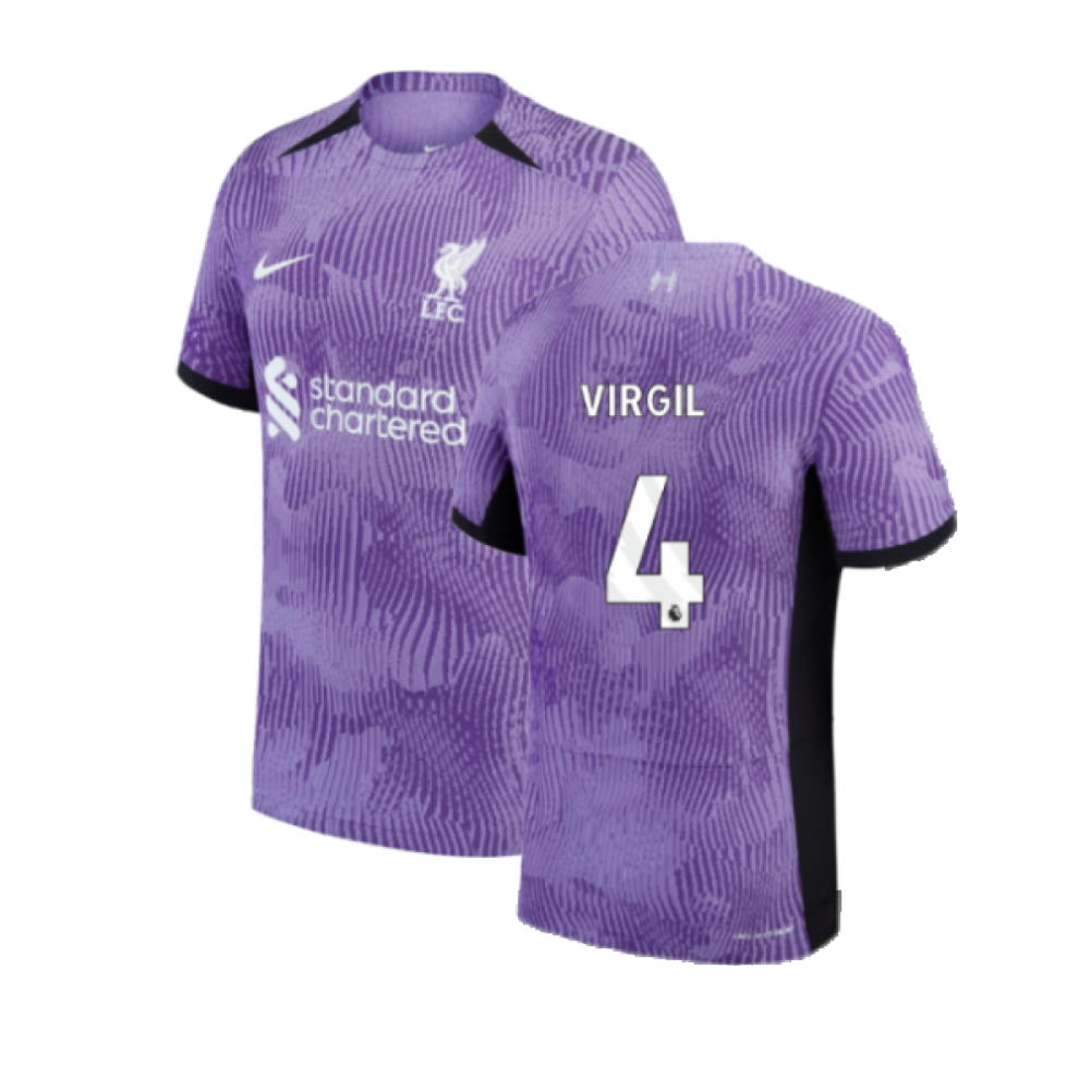 (XXL) 2023-2024 Liverpool Third Authentic Match Shirt (Virgil 4)