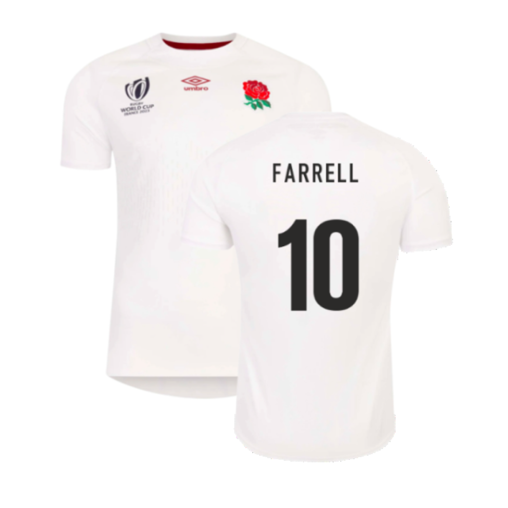 (XXL) England RWC 2023 Home Replica Rugby Shirt (Farrell 10)