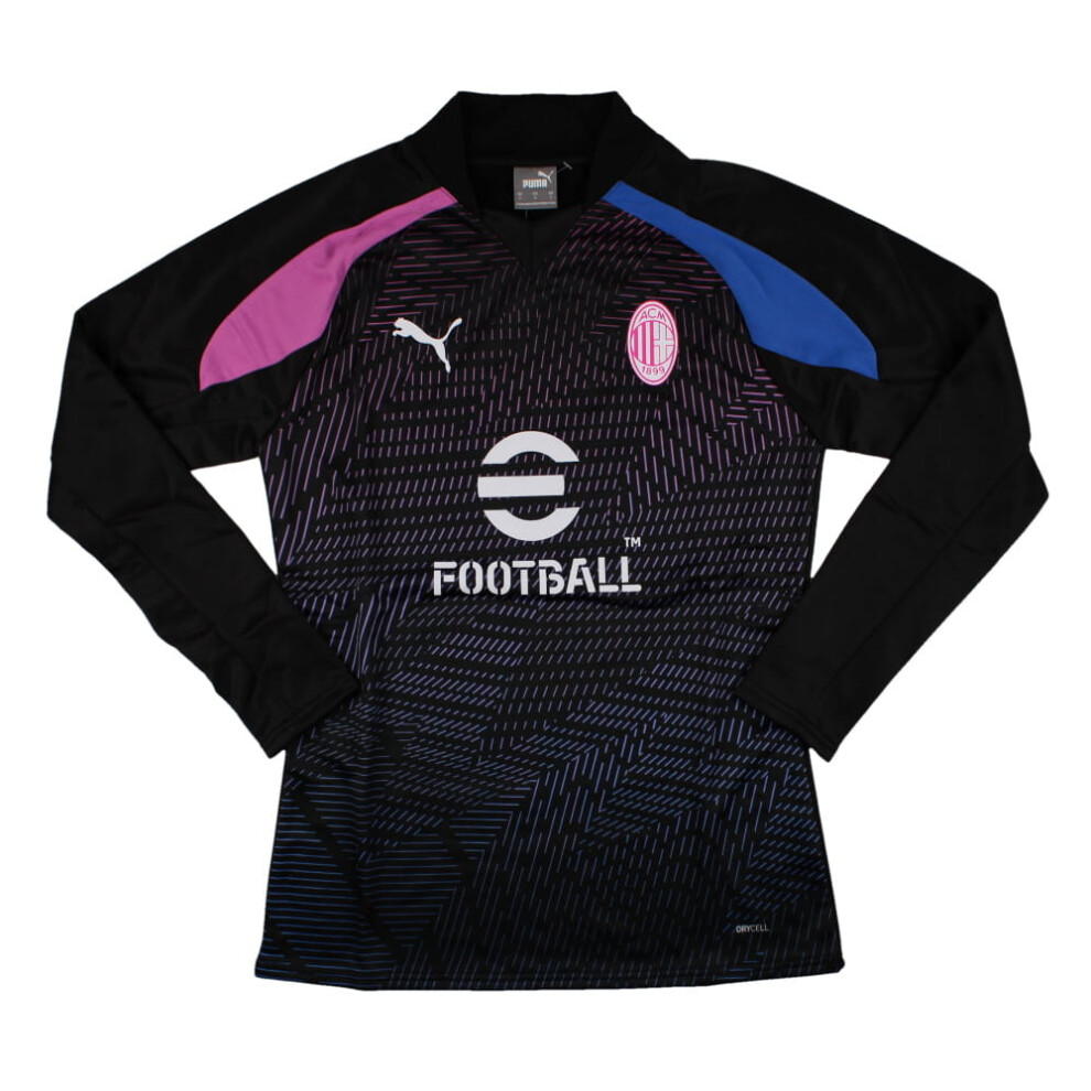 Puma (Xxl) 2023-2024 Ac Milan Pre-Match Ls Sweat Top (Black) Black