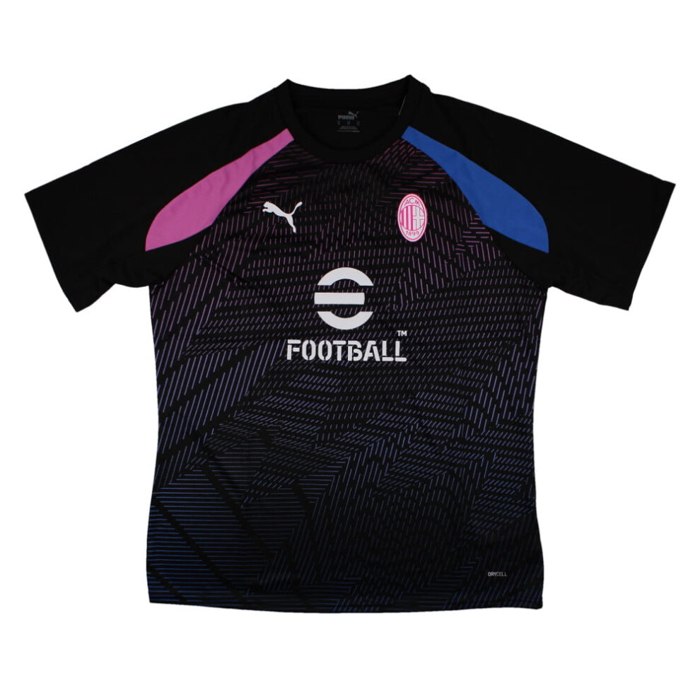 (M) 2023-2024 AC Milan Pre-Match Jersey (Black)