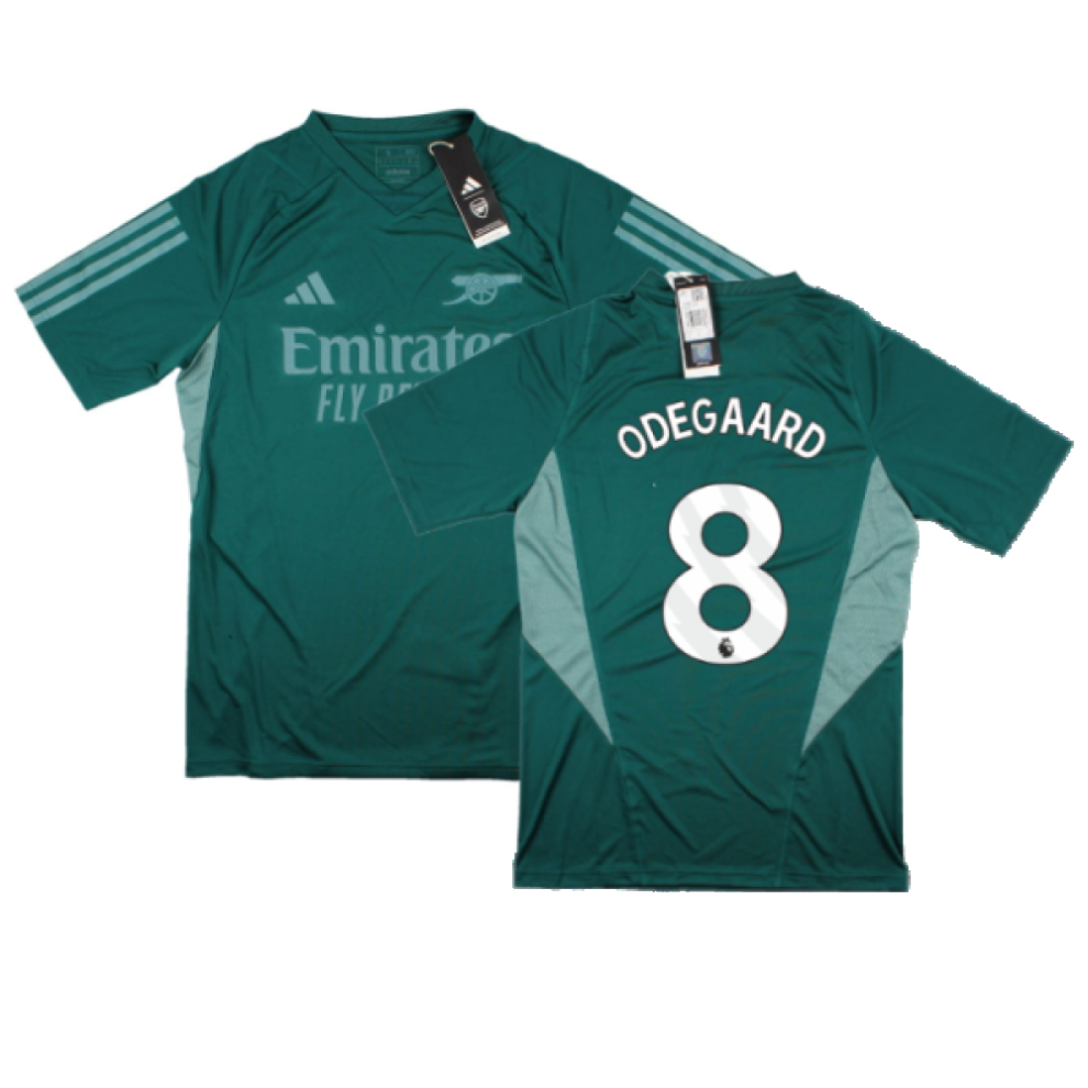 (M) 2023-2024 Arsenal EU Training Jersey (Rich Green) (Odegaard 8)