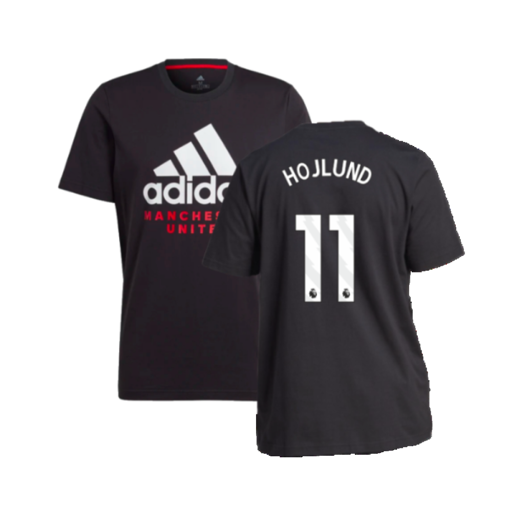 (XXL) 2023-2024 Man Utd DNA Graphic Tee (Black) (Hojlund 11)