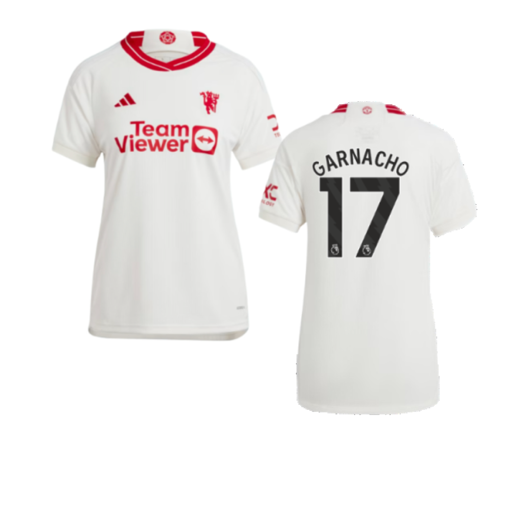 Adidas (Xs) 2023-2024 Man Utd Third Shirt (Ladies) (Garnacho 17)