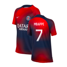 (SB) 2023-2024 PSG Pre-Match Shirt (Midnight Navy) - Kids (Mbappe 7)
