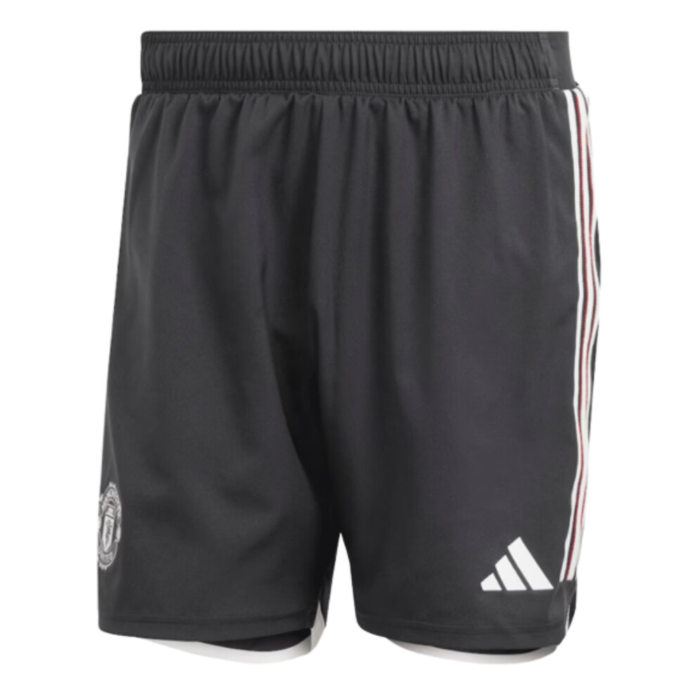 Adidas (Xs) 2023-2024 Man Utd Authentic Away Shorts (Black) Black