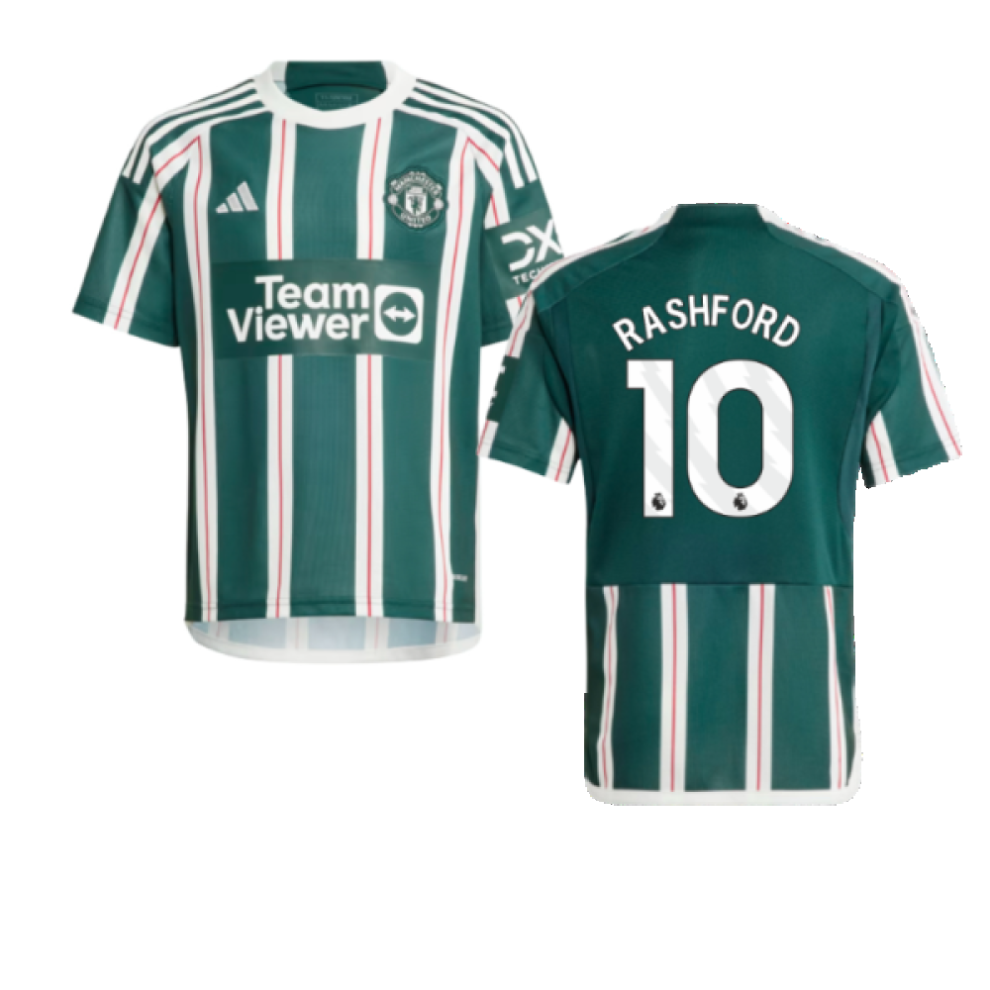Adidas (Mb) 2023-2024 Man Utd Away Shirt (Kids) (Rashford 10)