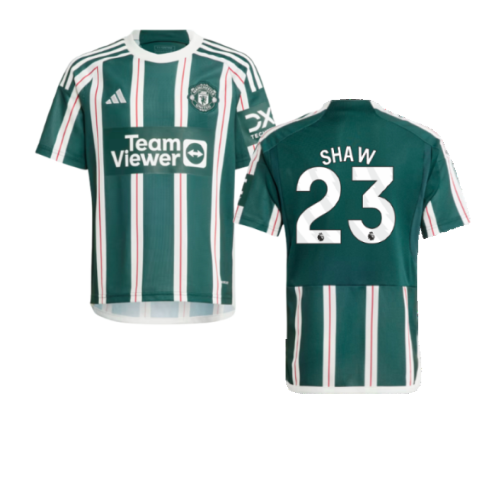 Adidas (Lb) 2023-2024 Man Utd Away Shirt (Kids) (Shaw 23)
