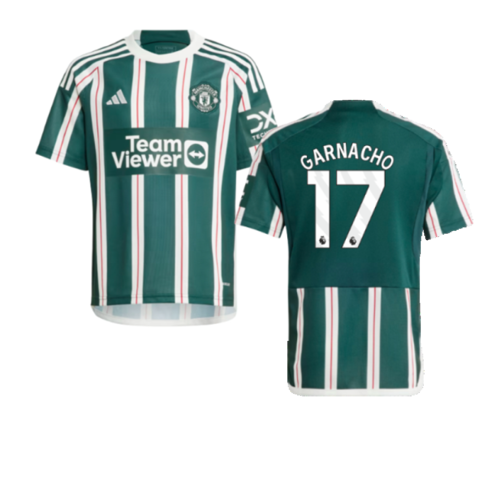 Adidas (Xlb) 2023-2024 Man Utd Away Shirt (Kids) (Garnacho 17)