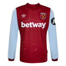(S) 2023-2024 West Ham Long Sleeve Home Shirt