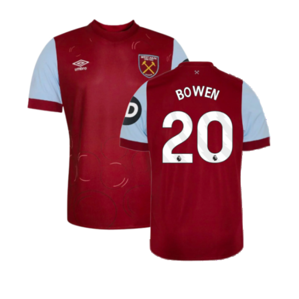 Umbro (Xlb) 2023-2024 West Ham Home Shirt (Kids) (Bowen 20)