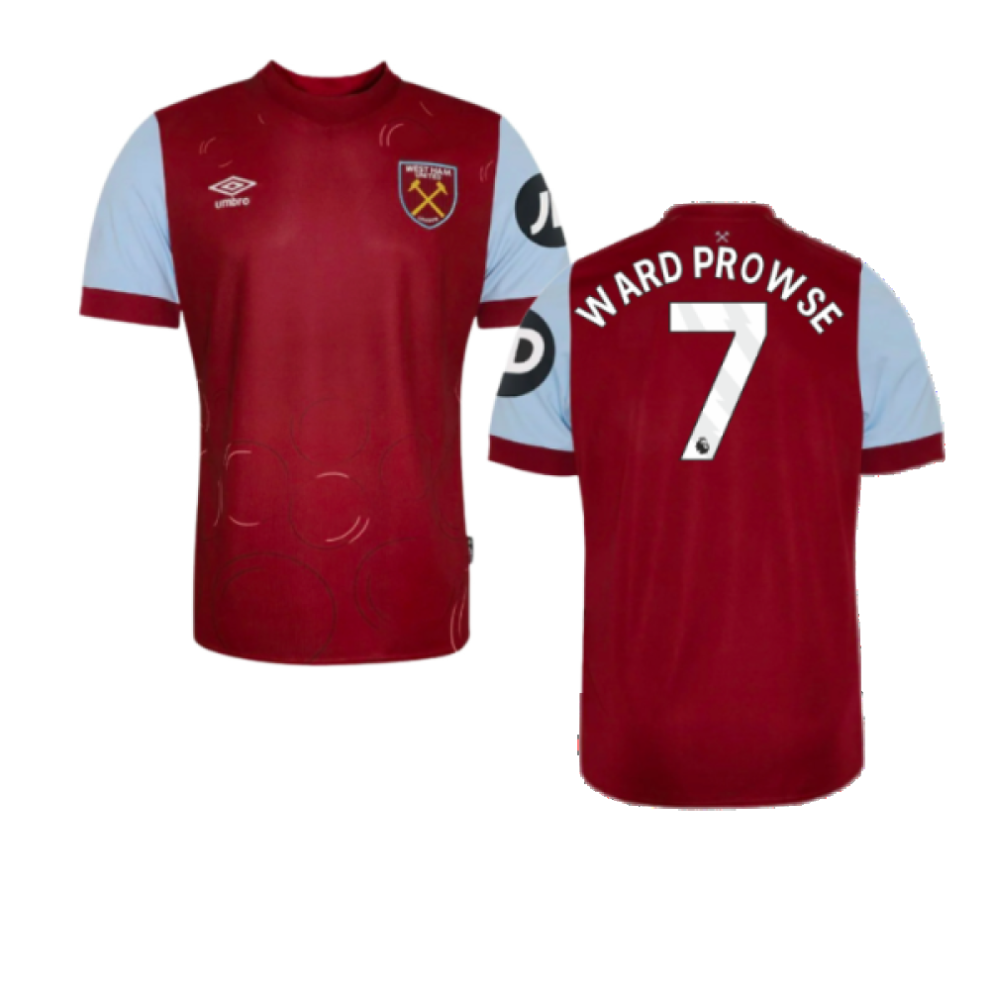 Umbro (Xlb) 2023-2024 West Ham Home Shirt (Kids) (Ward Prowse 7)