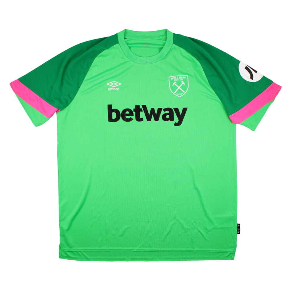Umbro (L) 2023-2024 West Ham Ss Home Goalkeeper Shirt (Green) Green