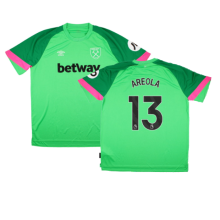 (L) 2023-2024 West Ham SS Home Goalkeeper Shirt (Green) (Areola 13)