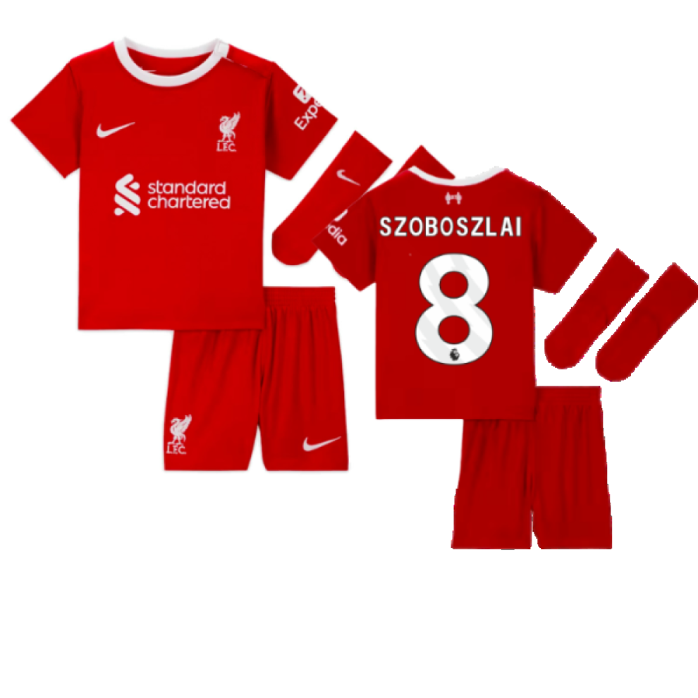 (6-9 Months) 2023-2024 Liverpool Home Baby Kit (Szoboszlai 8)